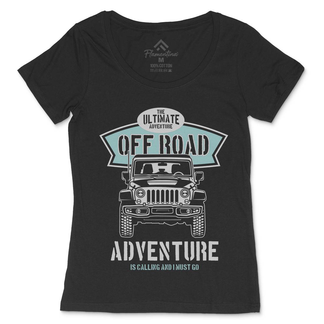 Off Road Womens Scoop Neck T-Shirt Cars B238