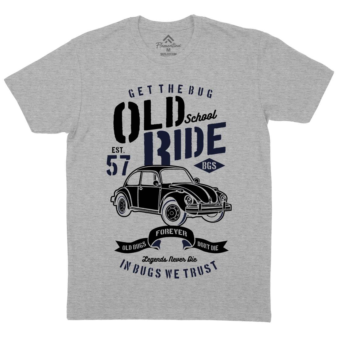Old School Ride Mens Crew Neck T-Shirt Cars B239