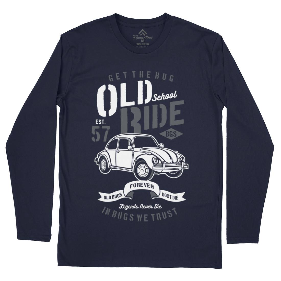 Old School Ride Mens Long Sleeve T-Shirt Cars B239