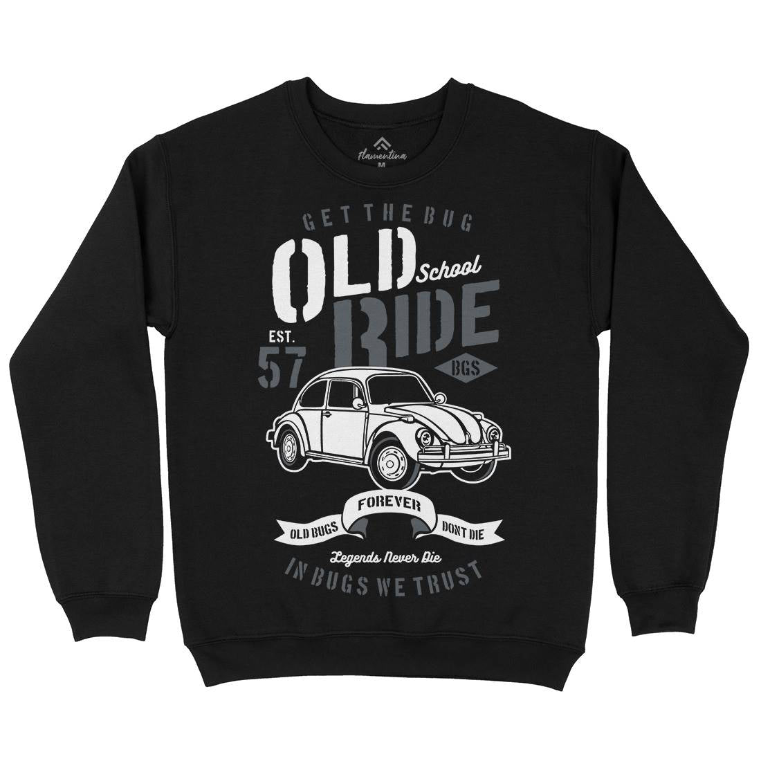 Old School Ride Kids Crew Neck Sweatshirt Cars B239