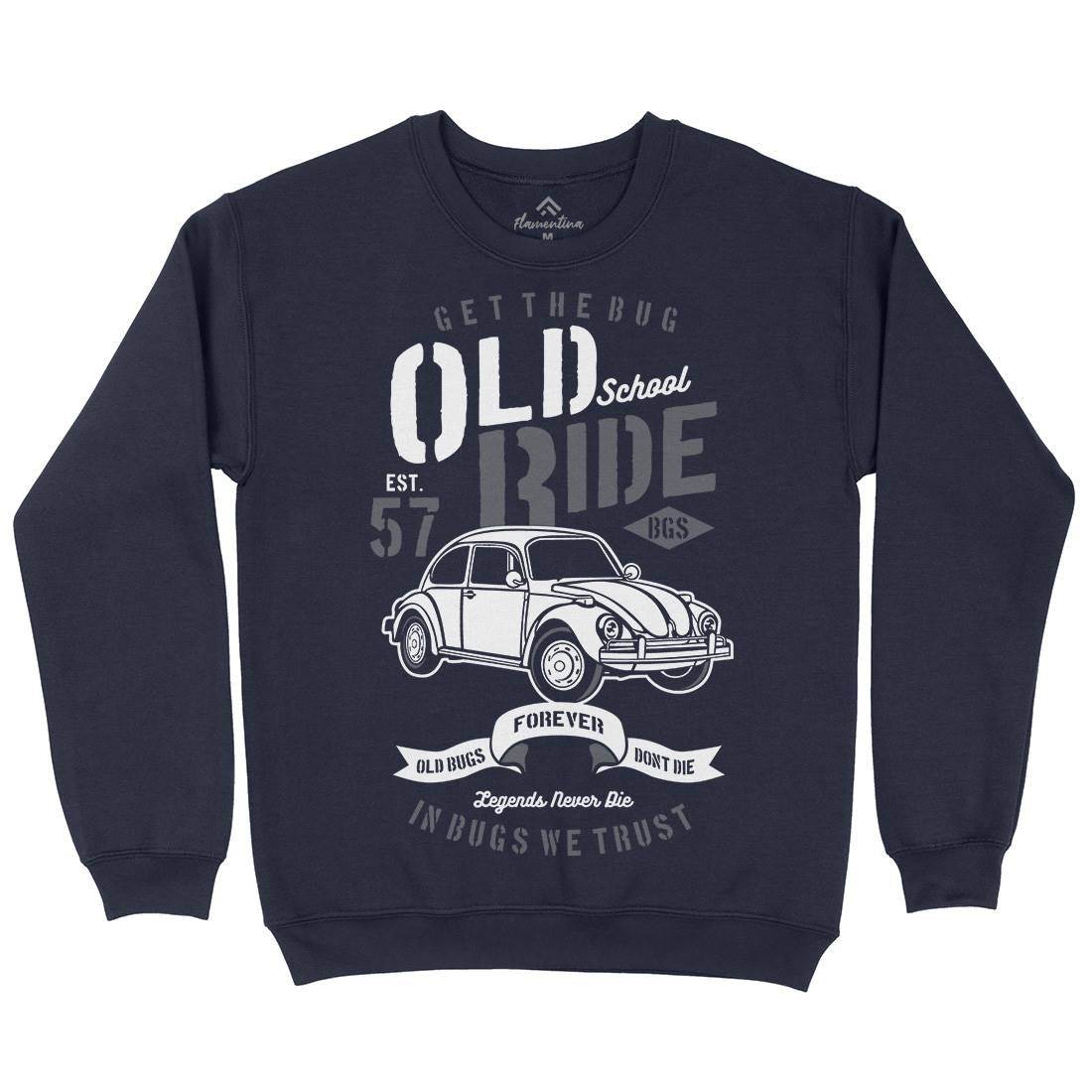 Old School Ride Kids Crew Neck Sweatshirt Cars B239
