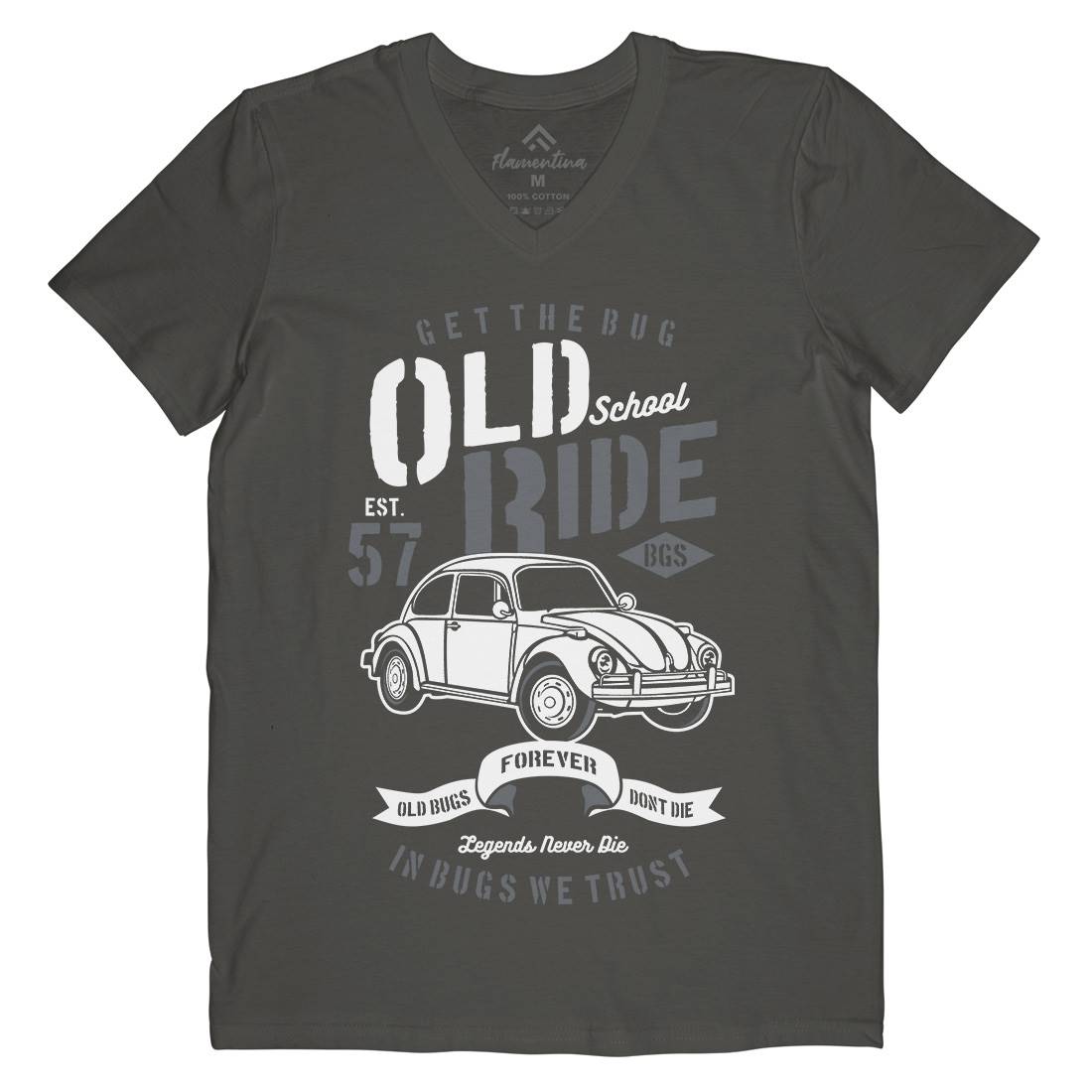 Old School Ride Mens V-Neck T-Shirt Cars B239