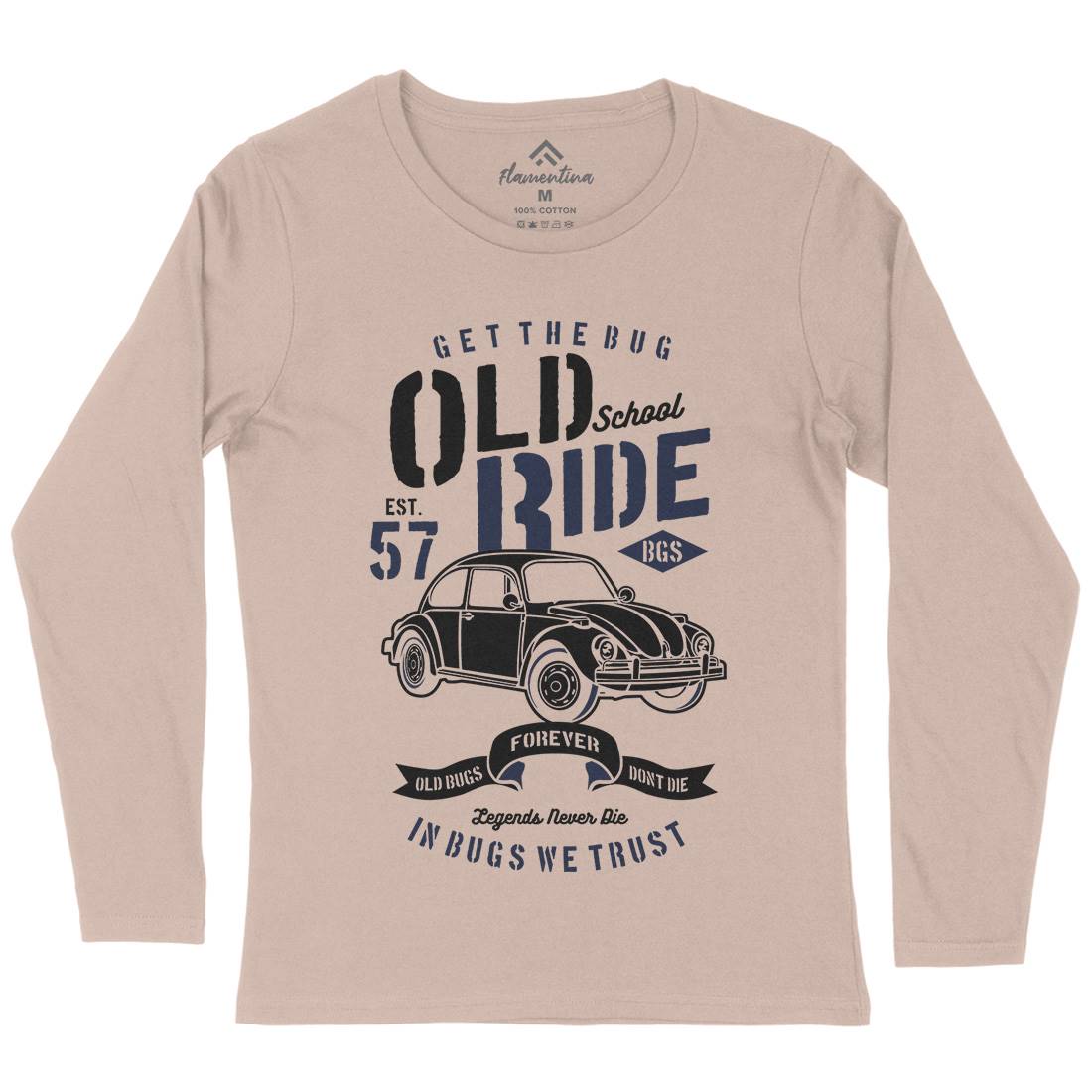 Old School Ride Womens Long Sleeve T-Shirt Cars B239