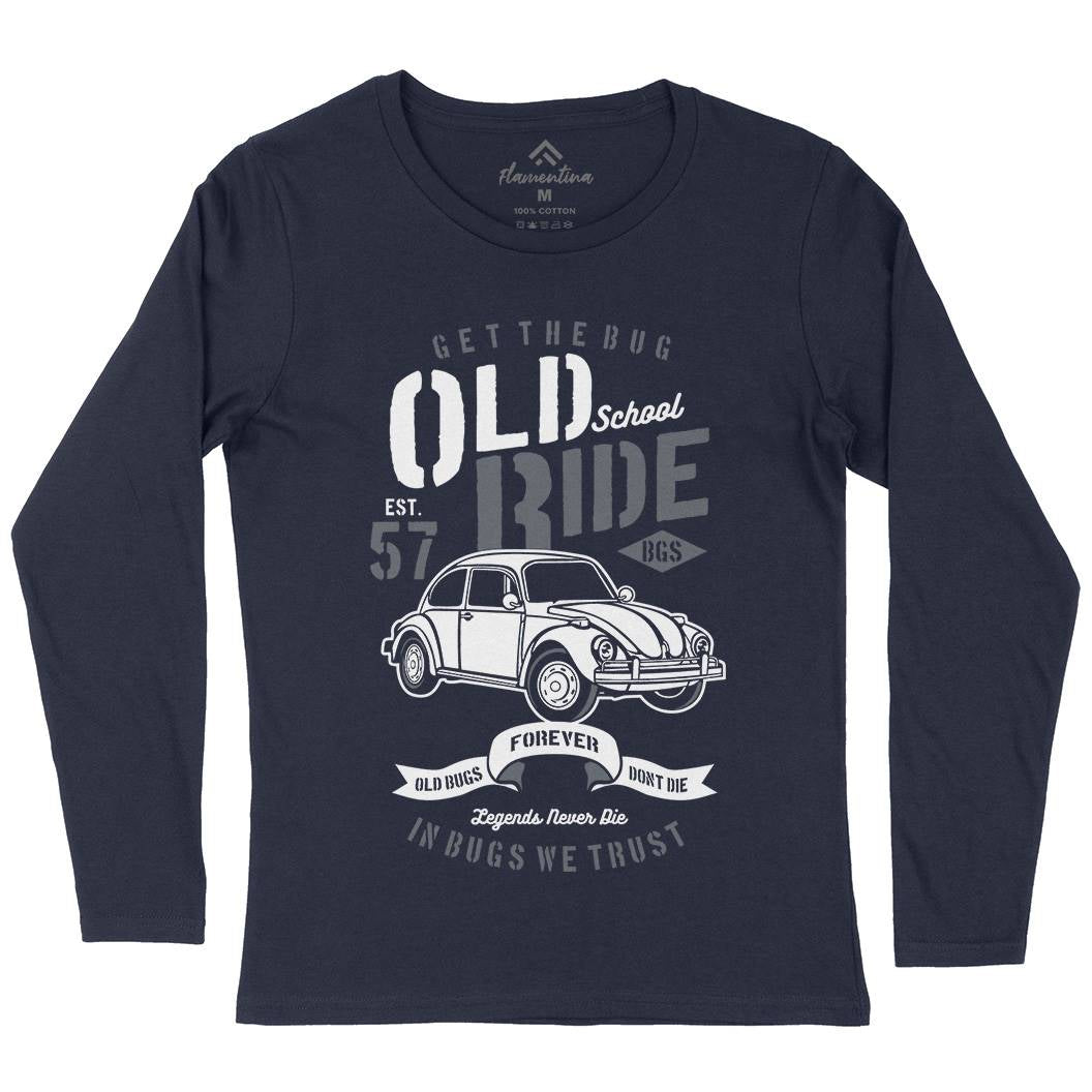 Old School Ride Womens Long Sleeve T-Shirt Cars B239