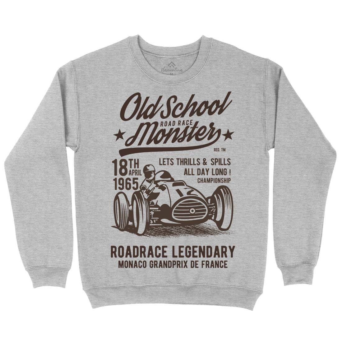 Old School Road Race Monster Mens Crew Neck Sweatshirt Cars B240