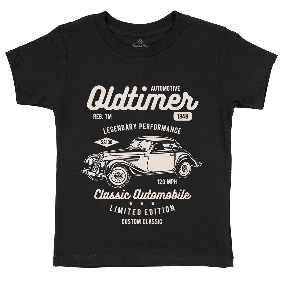 Oldtimer Kids Crew Neck T-Shirt Cars B242