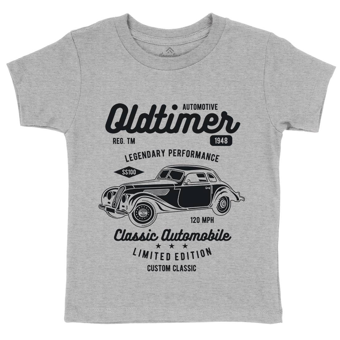 Oldtimer Kids Organic Crew Neck T-Shirt Cars B242