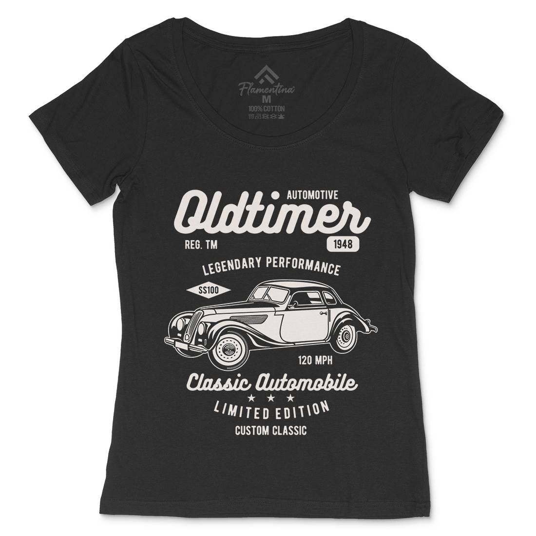 Oldtimer Womens Scoop Neck T-Shirt Cars B242