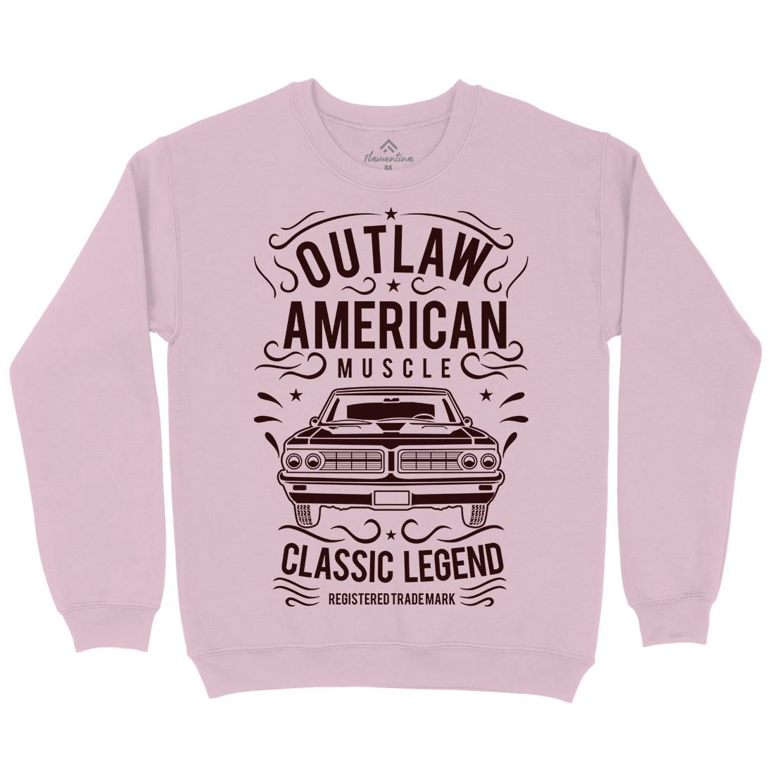 Outlaw American Muscle Kids Crew Neck Sweatshirt Cars B243