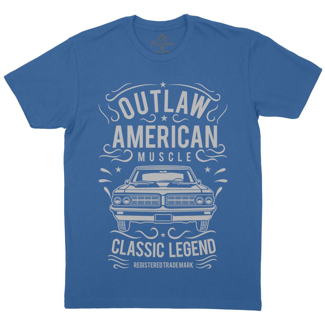Outlaw American Muscle Mens Crew Neck T-Shirt Cars B243