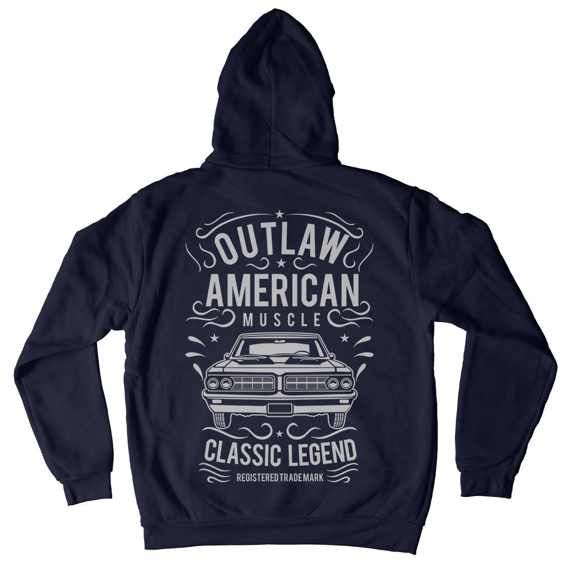 Outlaw American Muscle Kids Crew Neck Hoodie Cars B243