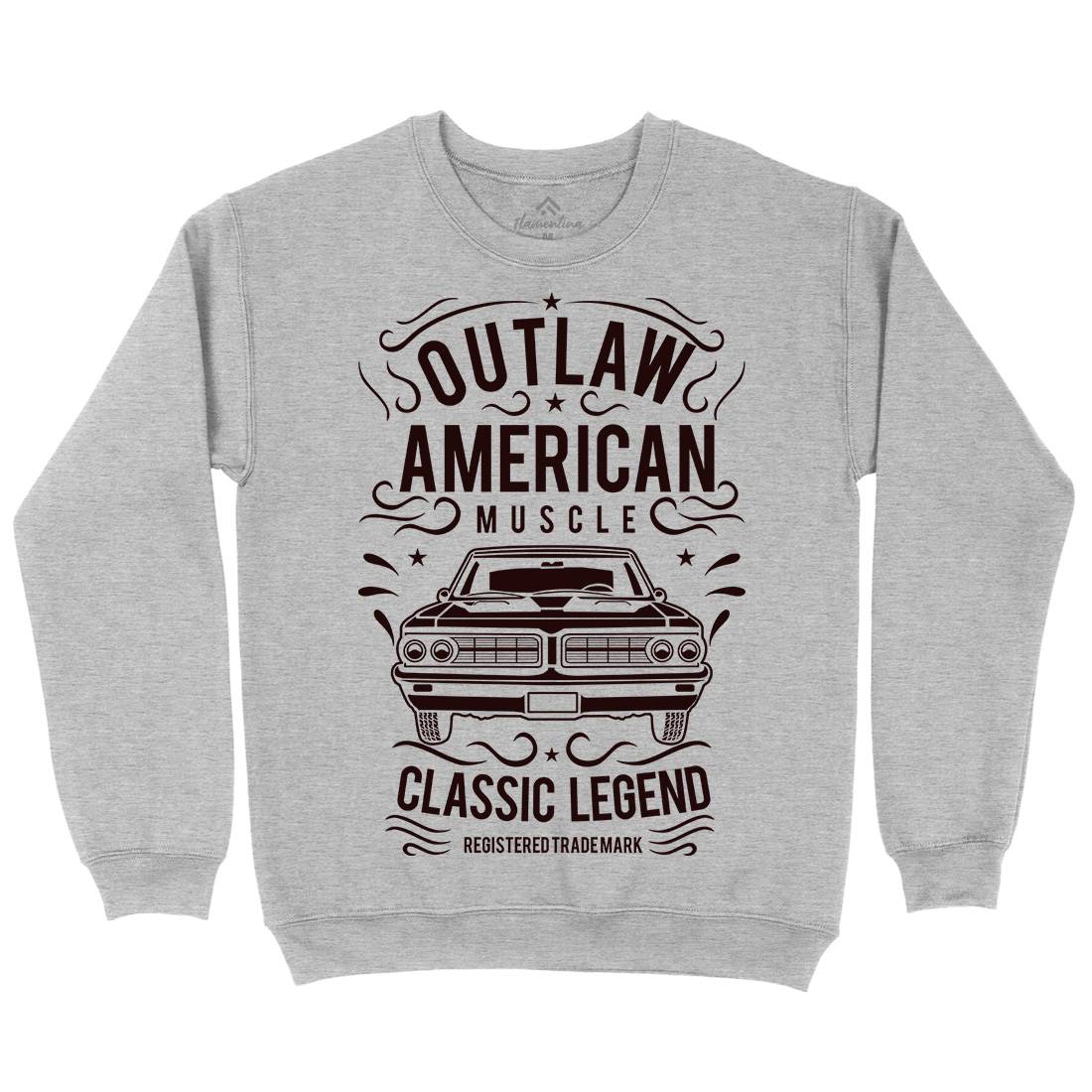 Outlaw American Muscle Mens Crew Neck Sweatshirt Cars B243