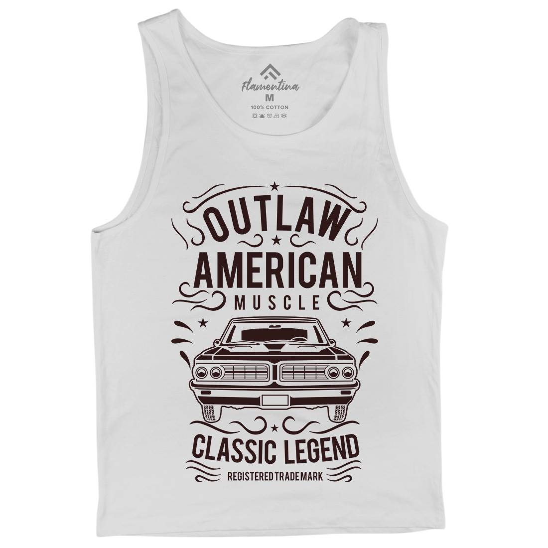 Outlaw American Muscle Mens Tank Top Vest Cars B243