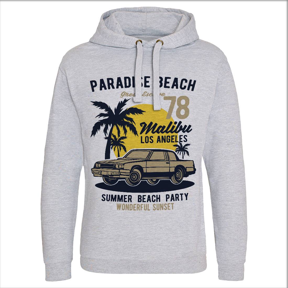 Paradise Beach Mens Hoodie Without Pocket Cars B244