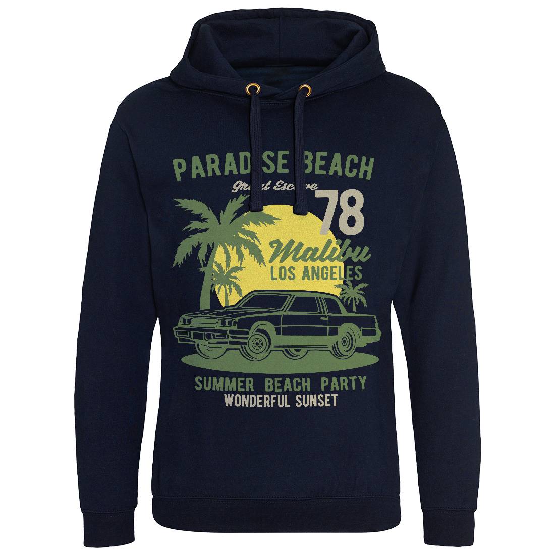 Paradise Beach Mens Hoodie Without Pocket Cars B244