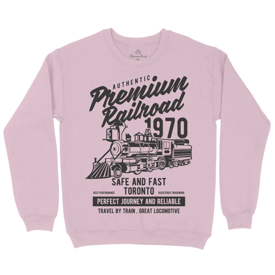 Premium Railroad Kids Crew Neck Sweatshirt Vehicles B245