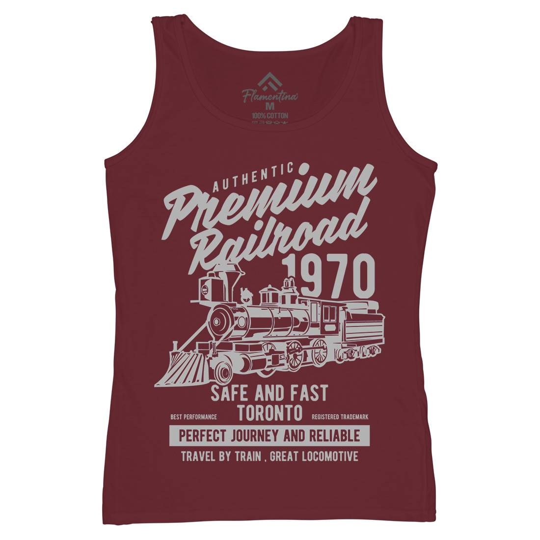 Premium Railroad Womens Organic Tank Top Vest Vehicles B245