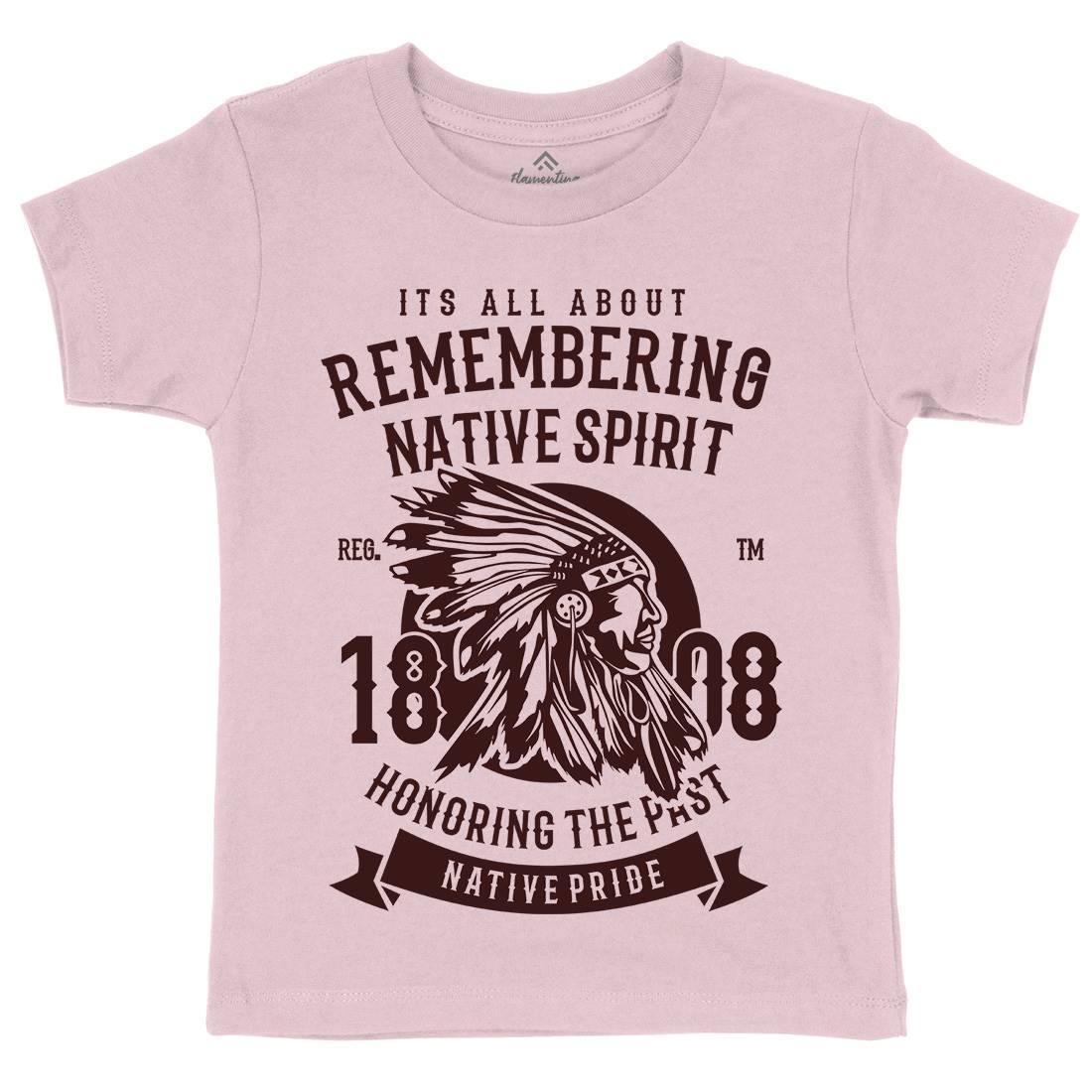Remembering Native Spirit Kids Crew Neck T-Shirt American B246