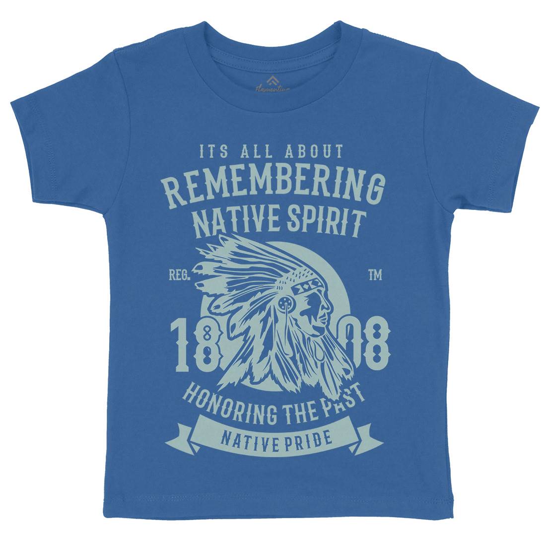 Remembering Native Spirit Kids Crew Neck T-Shirt American B246
