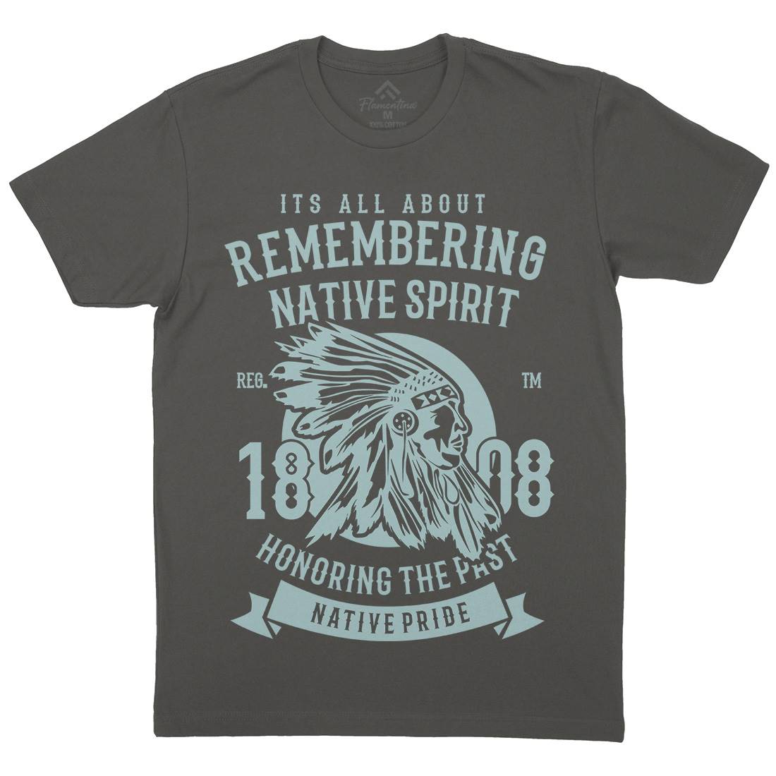 Remembering Native Spirit Mens Crew Neck T-Shirt American B246