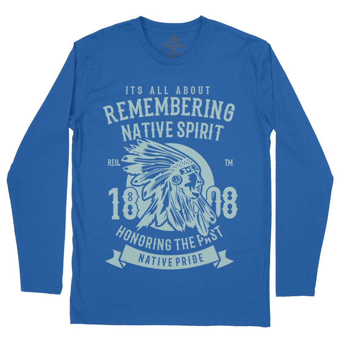 Remembering Native Spirit Mens Long Sleeve T-Shirt American B246