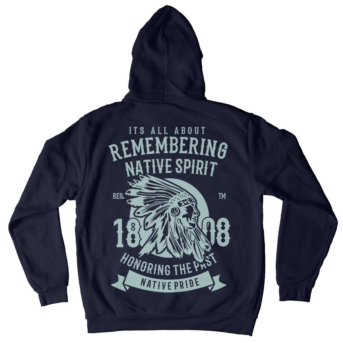 Remembering Native Spirit Mens Hoodie With Pocket American B246