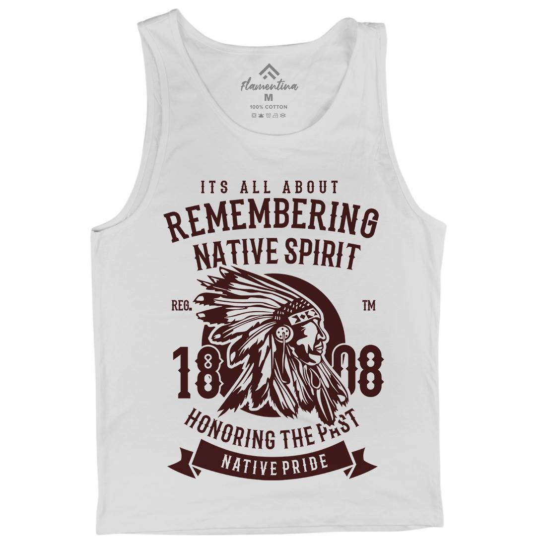 Remembering Native Spirit Mens Tank Top Vest American B246