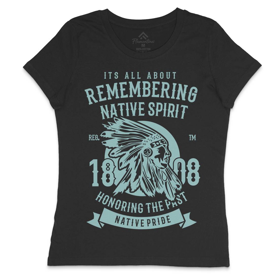 Remembering Native Spirit Womens Crew Neck T-Shirt American B246