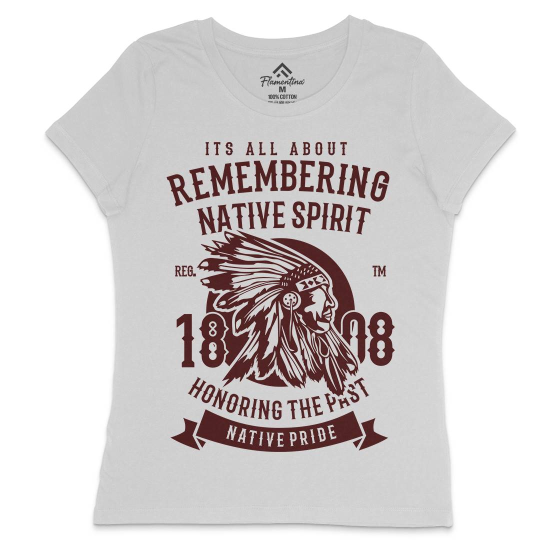 Remembering Native Spirit Womens Crew Neck T-Shirt American B246