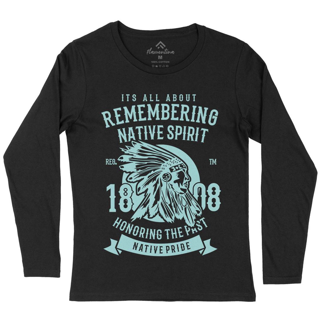 Remembering Native Spirit Womens Long Sleeve T-Shirt American B246