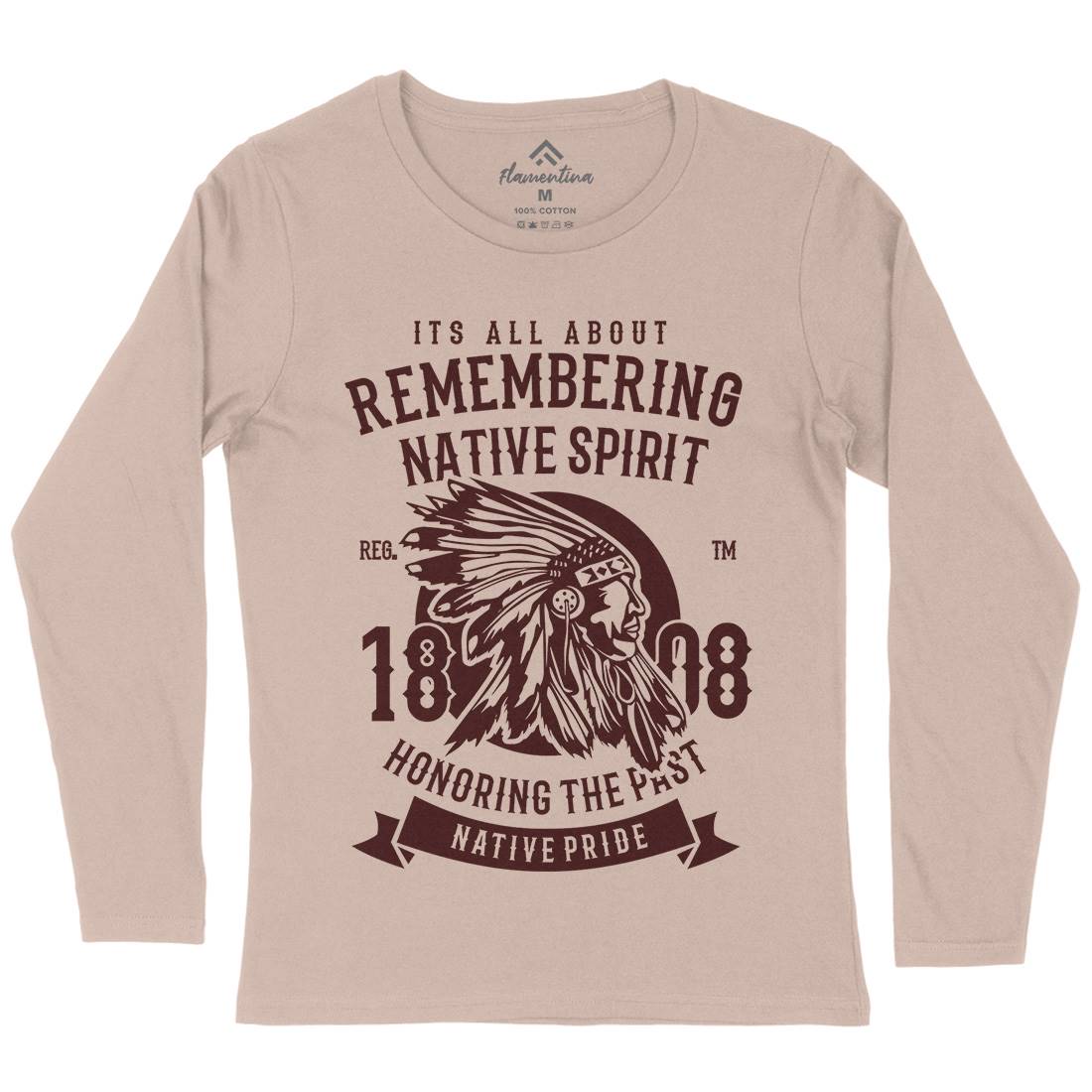 Remembering Native Spirit Womens Long Sleeve T-Shirt American B246