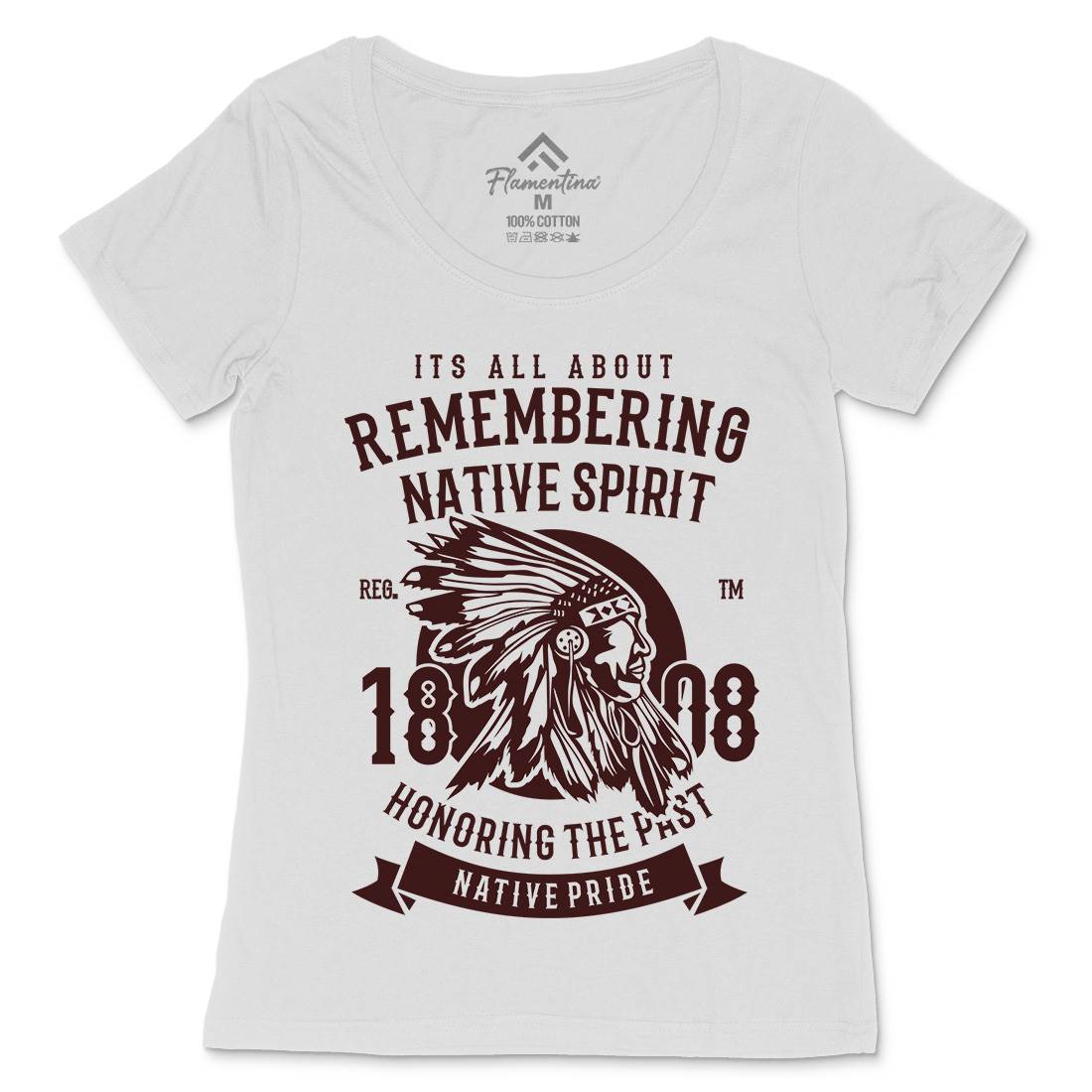 Remembering Native Spirit Womens Scoop Neck T-Shirt American B246