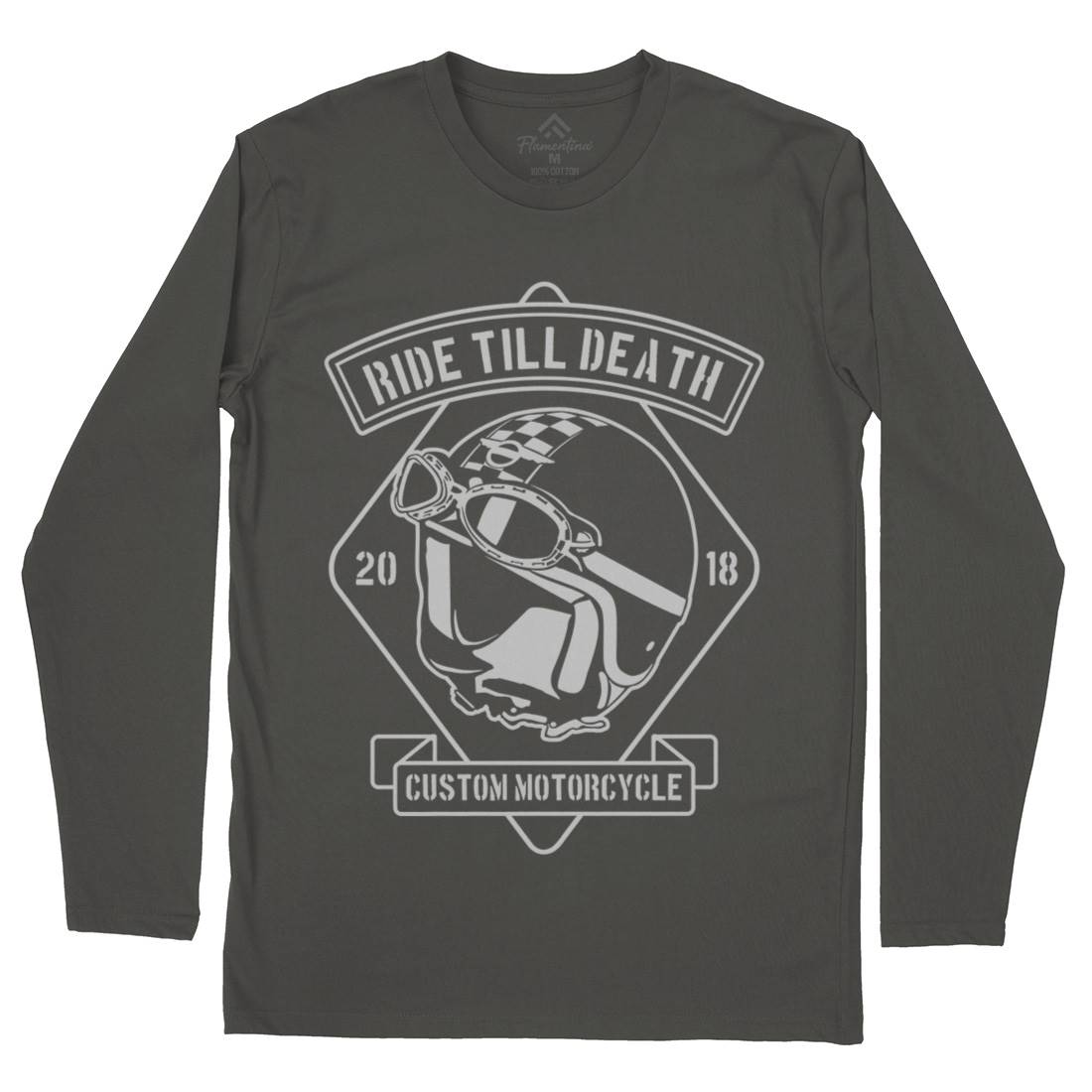 Ride Till Death Mens Long Sleeve T-Shirt Motorcycles B247