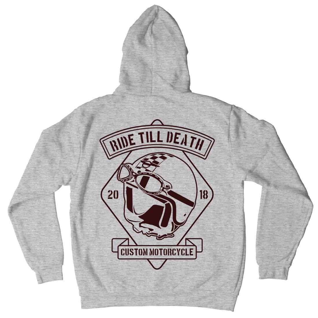 Ride Till Death Mens Hoodie With Pocket Motorcycles B247