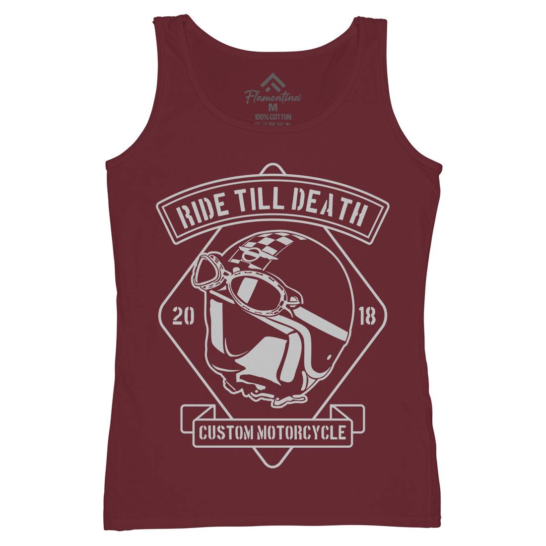 Ride Till Death Womens Organic Tank Top Vest Motorcycles B247
