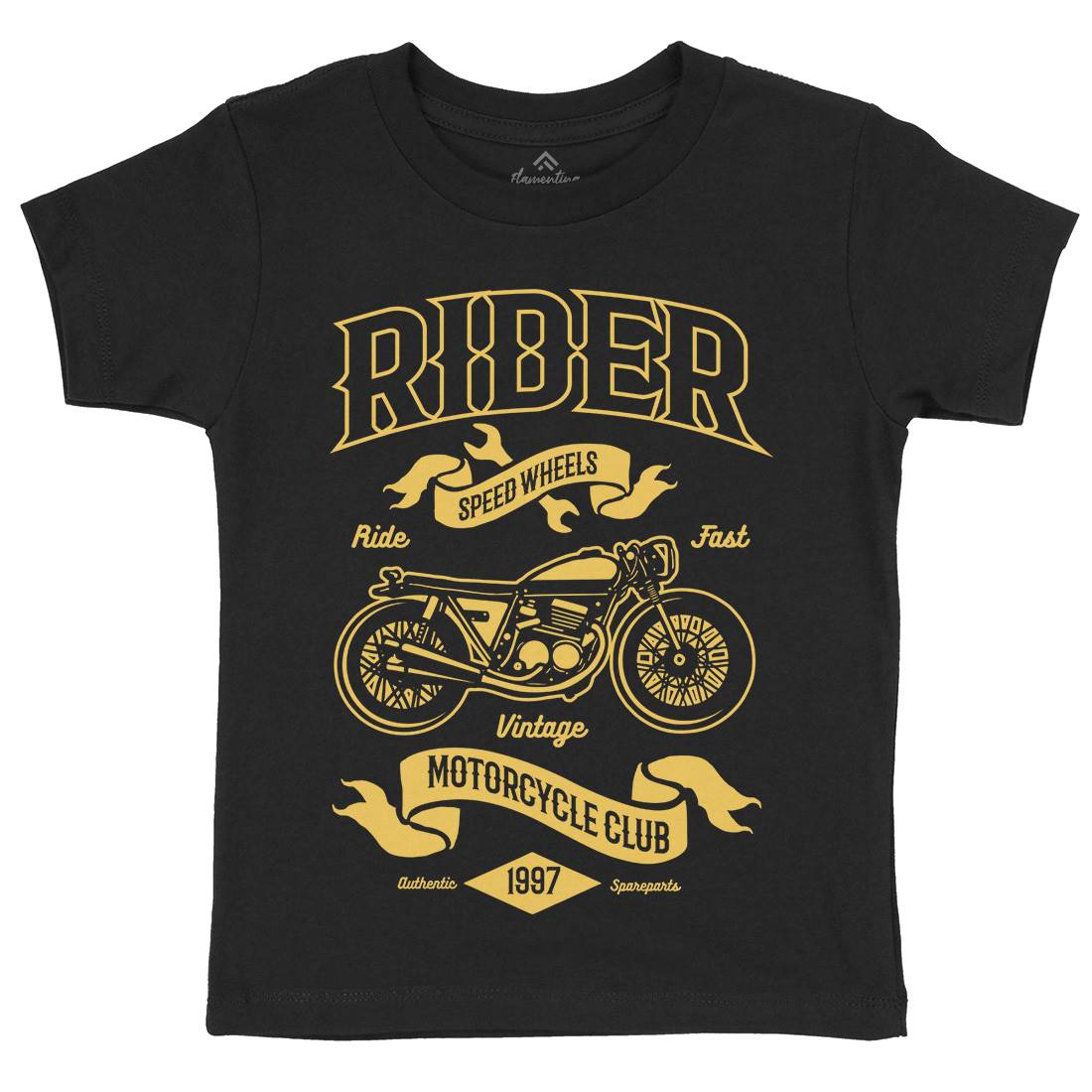 Rider Kids Organic Crew Neck T-Shirt Motorcycles B248
