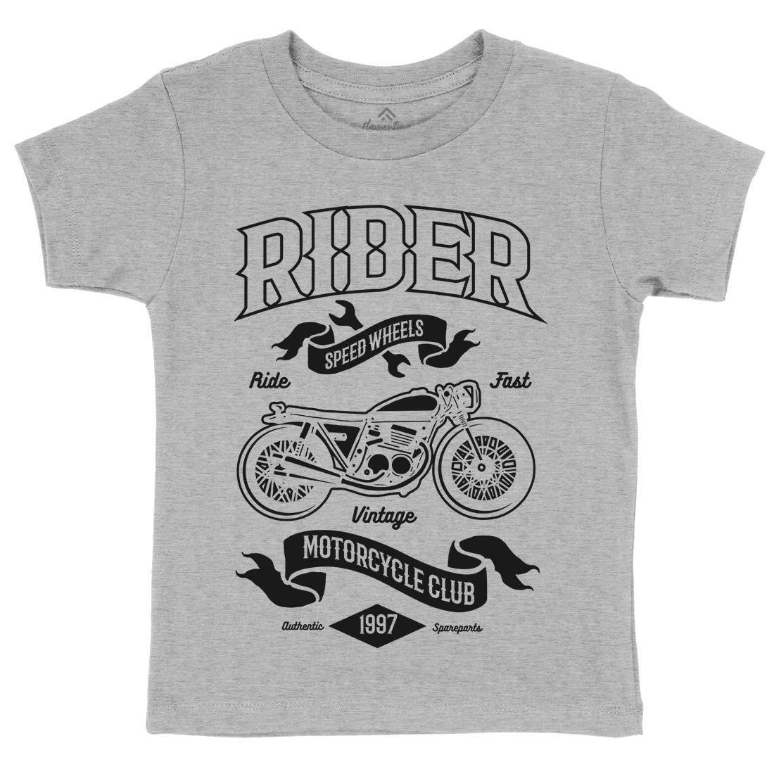 Rider Kids Organic Crew Neck T-Shirt Motorcycles B248