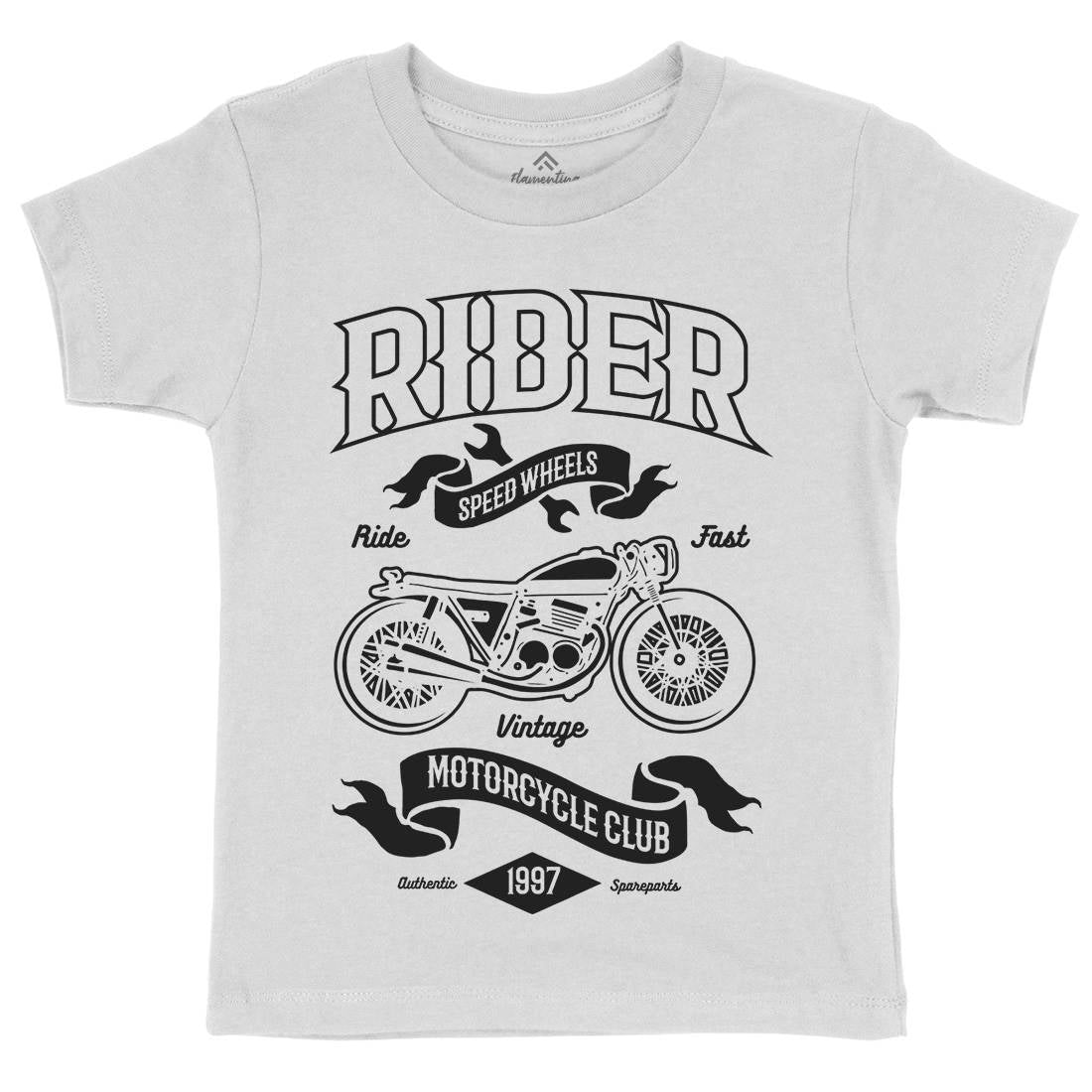 Rider Kids Crew Neck T-Shirt Motorcycles B248