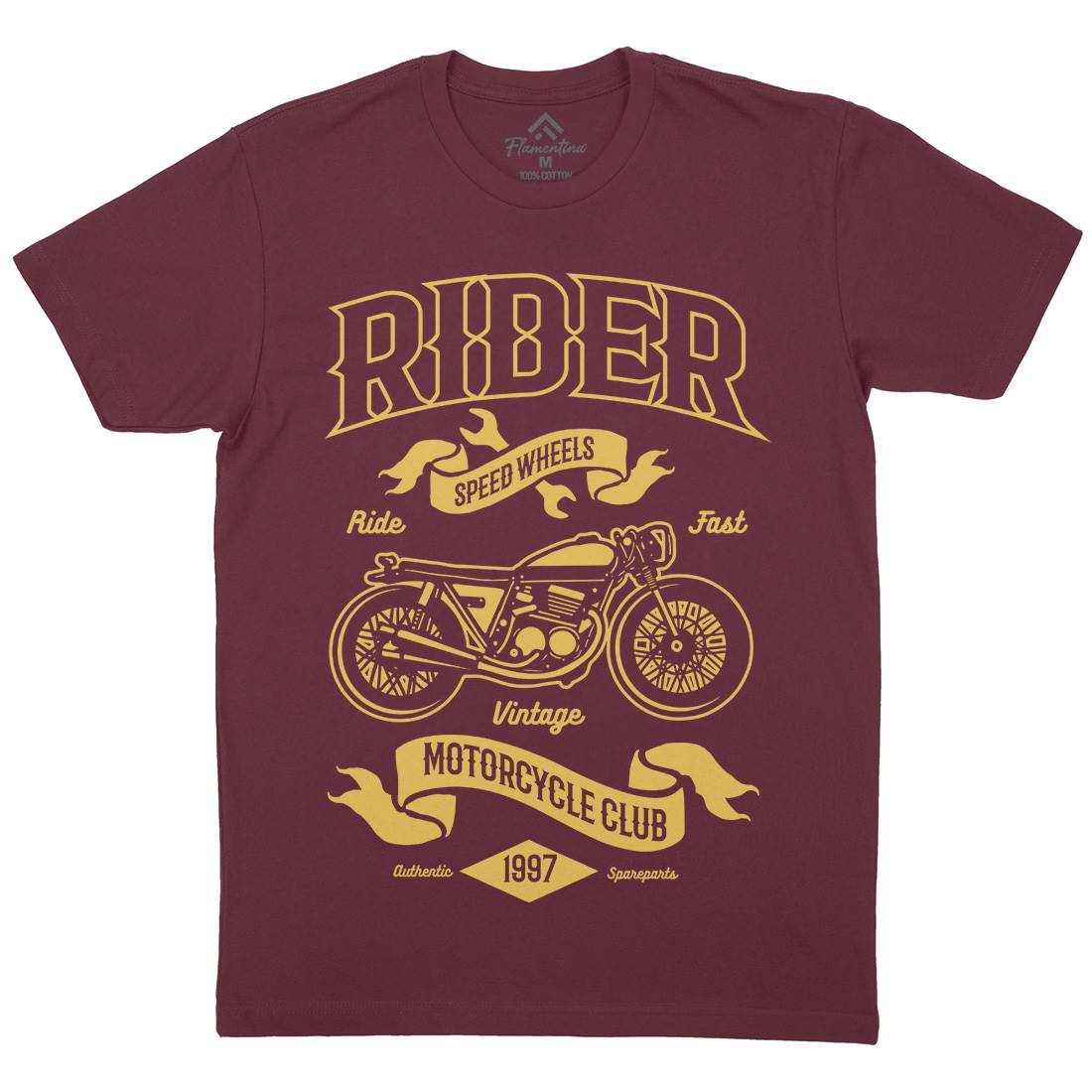 Rider Mens Crew Neck T-Shirt Motorcycles B248