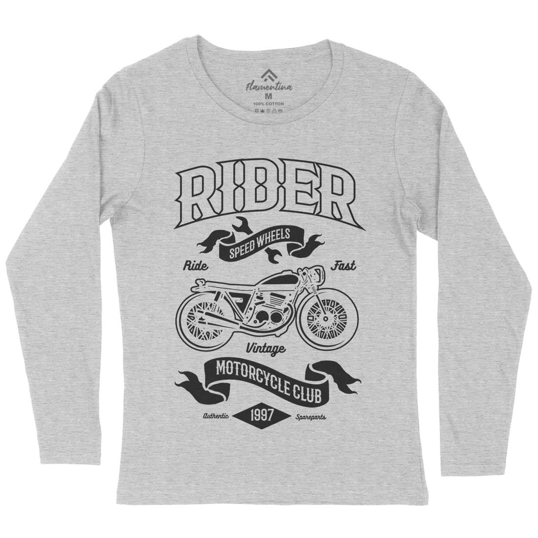 Rider Womens Long Sleeve T-Shirt Motorcycles B248