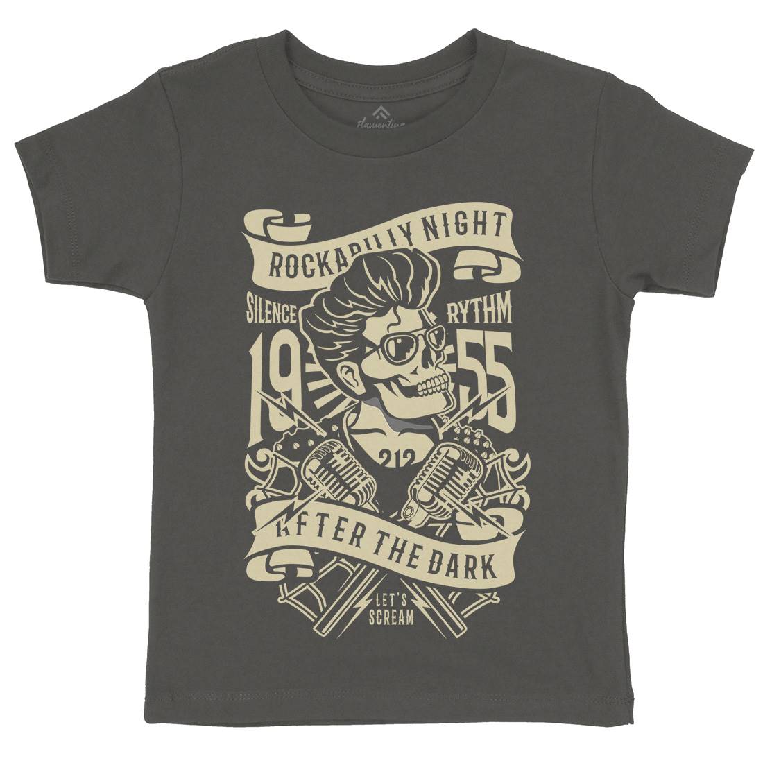Rockabilly Night Kids Organic Crew Neck T-Shirt Music B249
