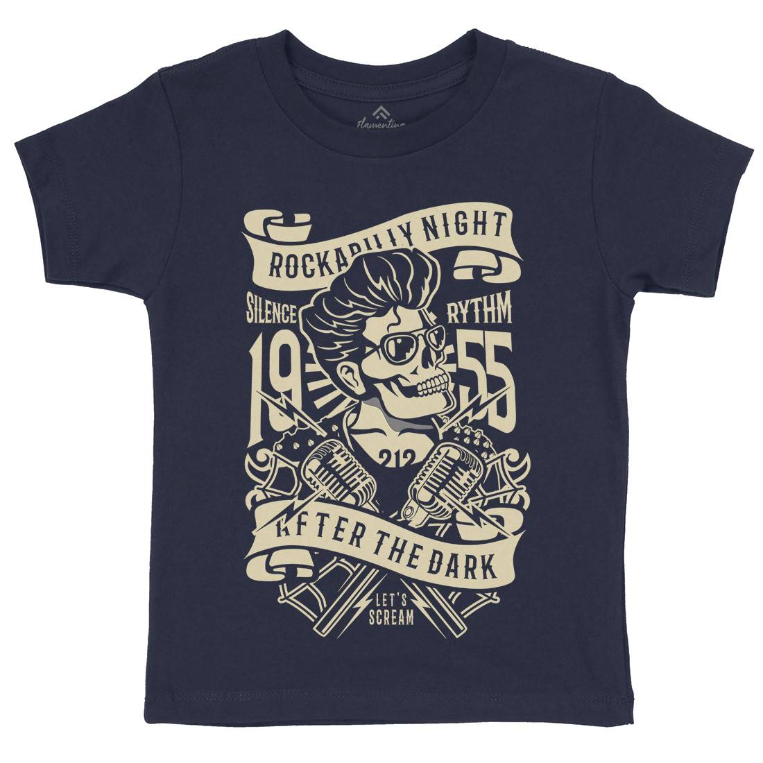Rockabilly Night Kids Organic Crew Neck T-Shirt Music B249