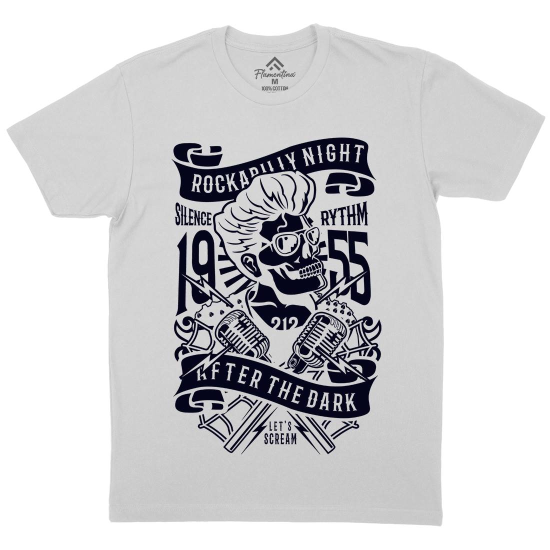 Rockabilly Night Mens Crew Neck T-Shirt Music B249