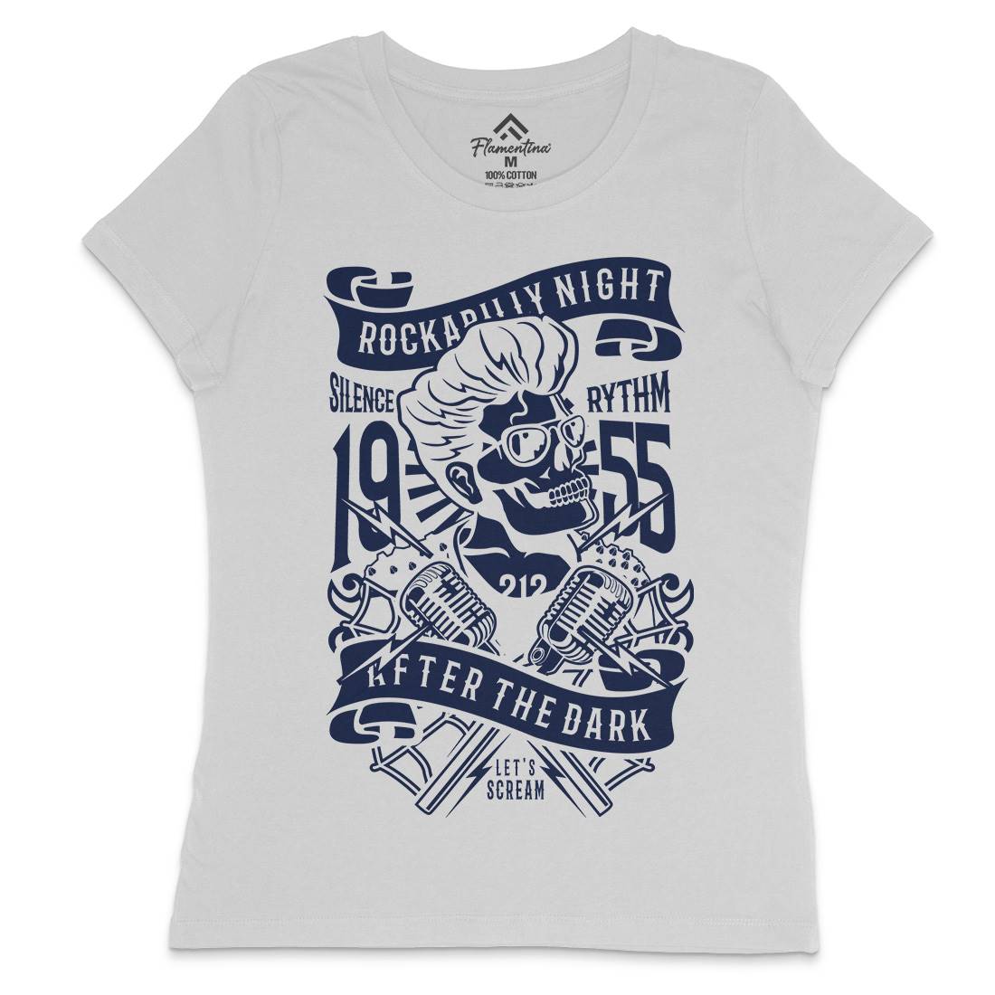 Rockabilly Night Womens Crew Neck T-Shirt Music B249