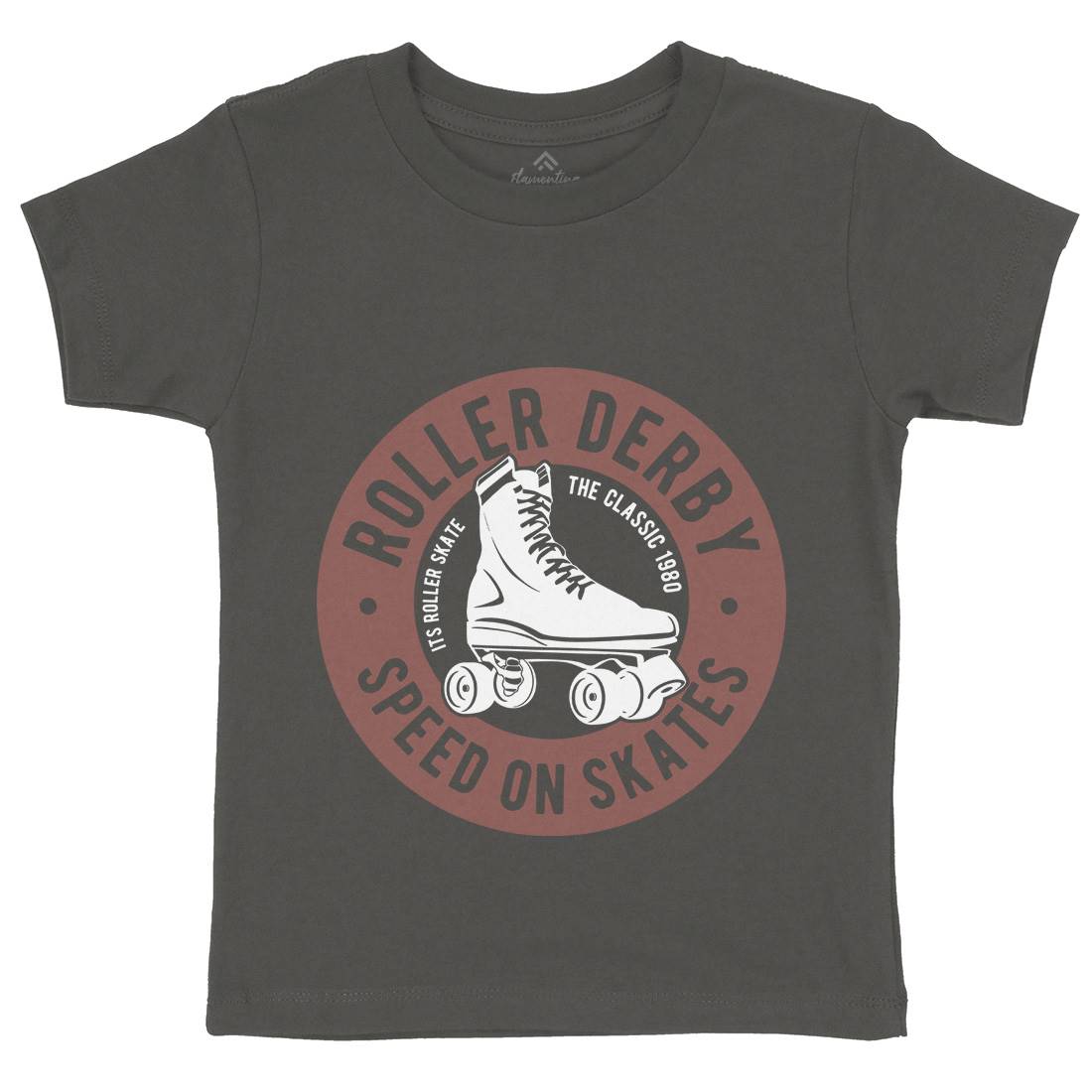 Roller Derby Kids Organic Crew Neck T-Shirt Skate B250