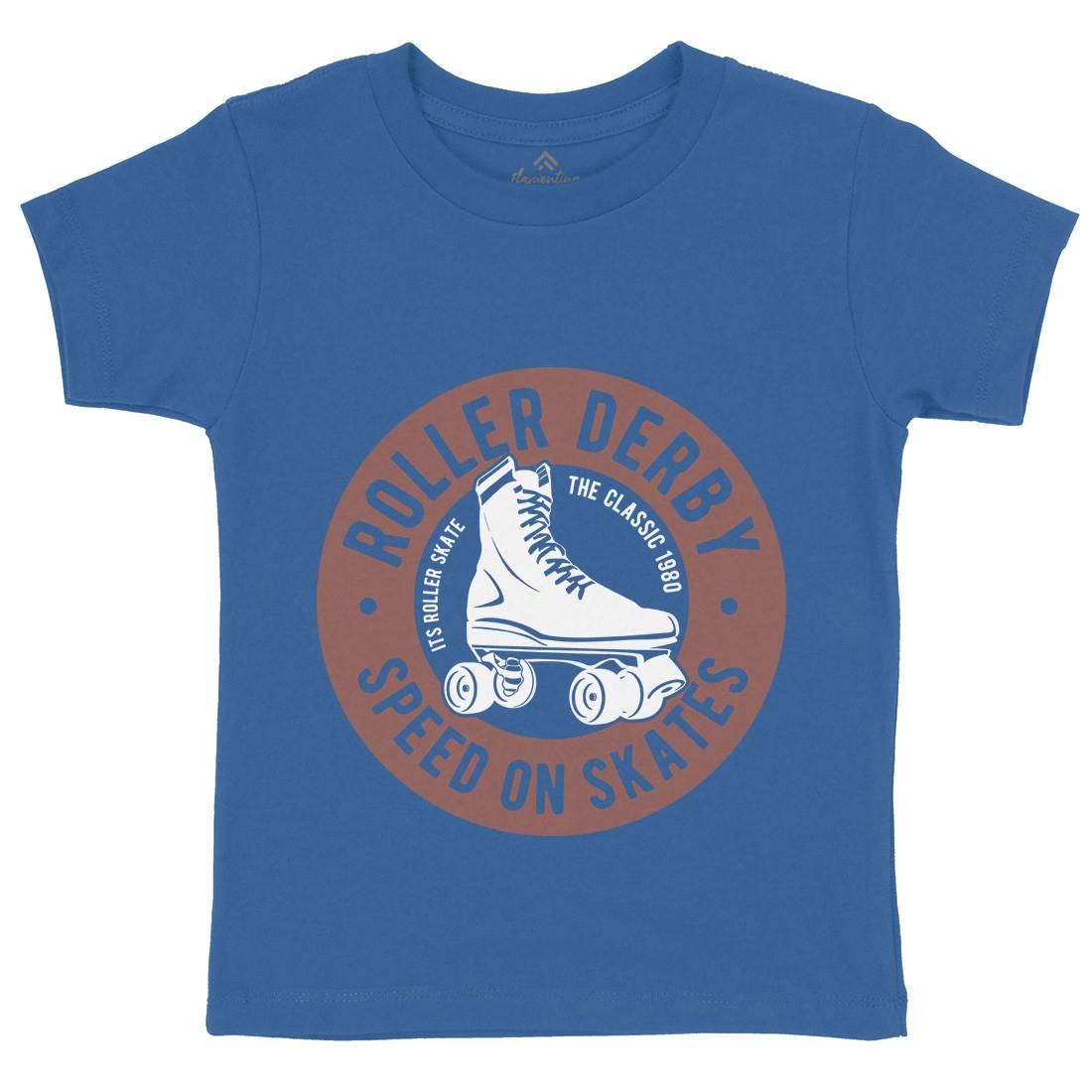 Roller Derby Kids Organic Crew Neck T-Shirt Skate B250