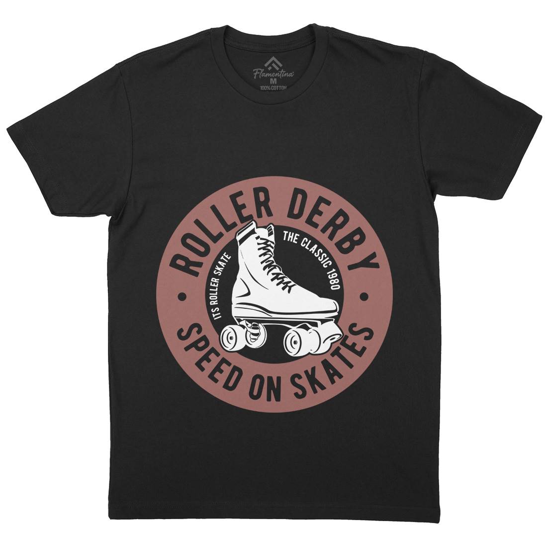 Roller Derby Mens Crew Neck T-Shirt Skate B250