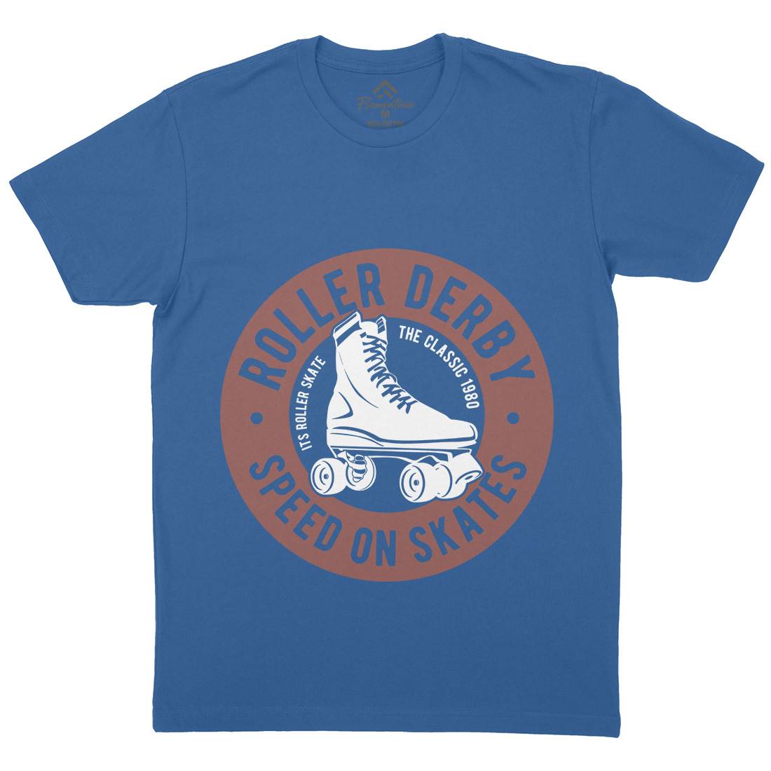 Roller Derby Mens Organic Crew Neck T-Shirt Skate B250