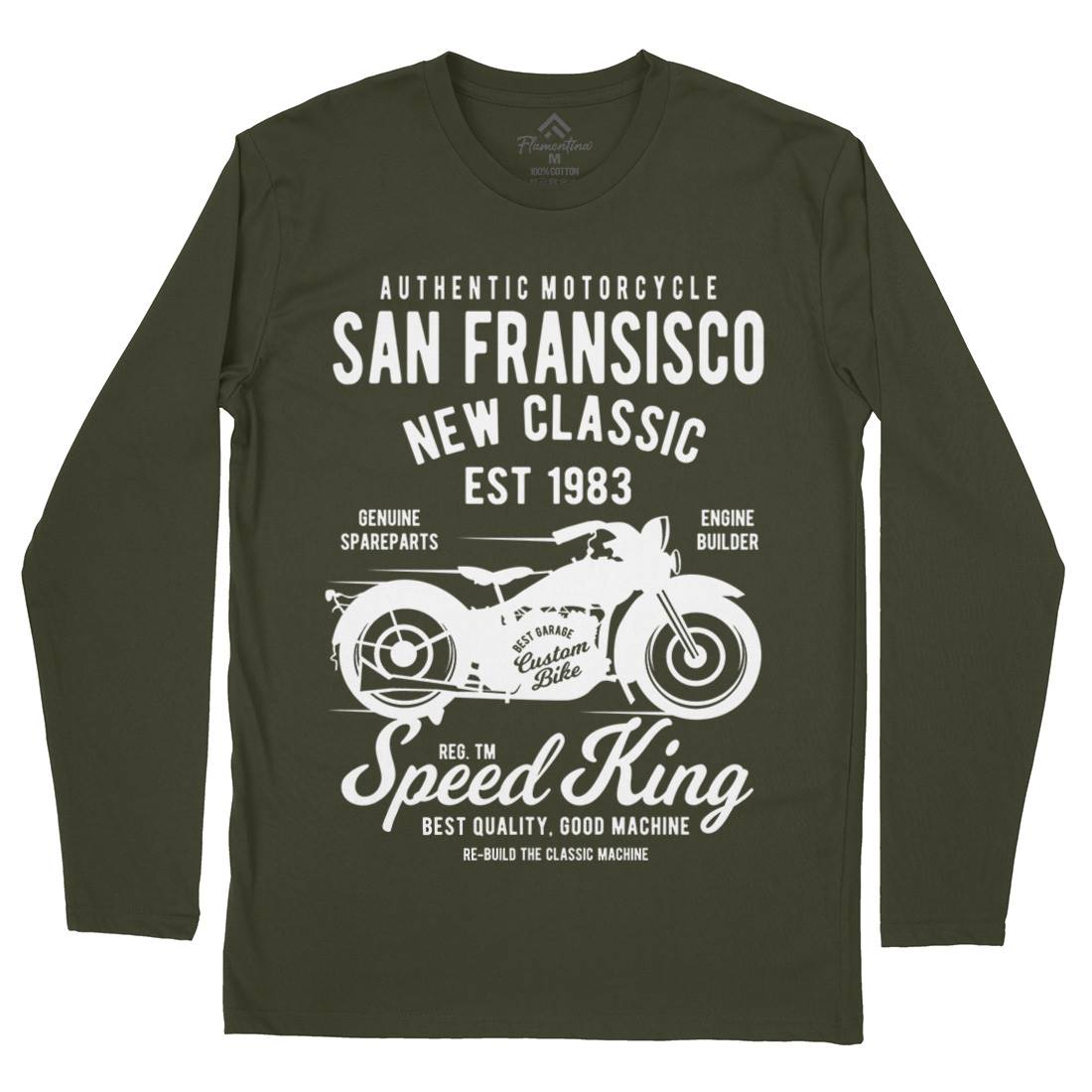 San Francisco Mens Long Sleeve T-Shirt Motorcycles B251