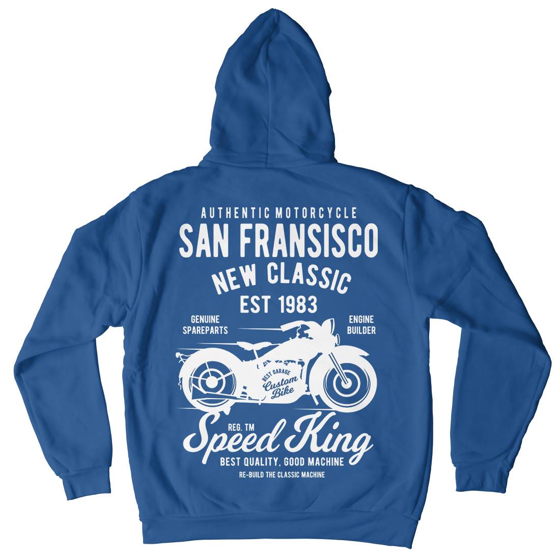 San Francisco Mens Hoodie With Pocket Motorcycles B251